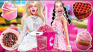 PALOMITAS y MERIENDAS BARBIE 🍿✨🧇✨🧁 COMIDA VIRAL ROSA [upl. by Anivla]