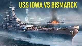 World of Warships Gameplay 1 USS Iowa vs Bismarck [upl. by Aelak]