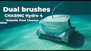 Dual brushes for thorough cleaning  CHASING Hydro 4 robotic pool cleaner [upl. by Manella]