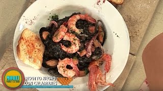 Receta Risotto negro con calamares  Morfi [upl. by Jeanie830]