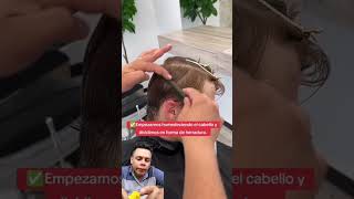 Corte hombre con tijera 😱💈🔥 barber barberias barbershop barberia haircut barbera fade [upl. by Erimahs]