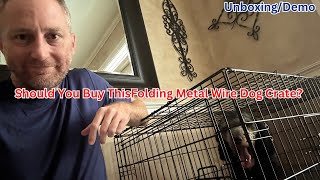 🐕🏠 Secure and Spacious DUMOS 42 Inch Large Double Door Dog Crate Unboxing Review [upl. by Aibonez270]