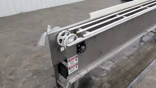 E314520  46foot L x 12inch W Plastic MatTop Motorized Cleated Conveyor [upl. by Abrams510]