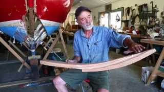 Part 6  Wooden boat repair  Installing the forefoot on a Herreshoff 12 12 [upl. by Nahtiek]