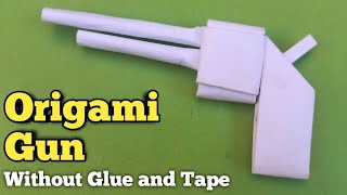 How To Make a Paper Gun  Origami Gun  Оригами пистолет [upl. by Aluap700]