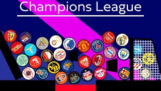 Football Clubs Marble Race Beat the Keeper  UEFA Champions League 20232024 [upl. by Elak]