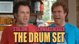 Arnold Schwarzenegger and Sylvester Stallone Star In  The Drum Set [upl. by Chamkis]