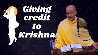 24th Dec 23 HH Radhanath Swami Maharaj  Giving credit to Krishna  ISKCON Chowpatty Mumbai [upl. by Sixela]