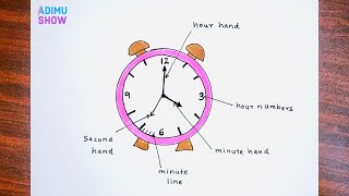 How To Draw a Clock ⏰ Step by Step Tutorial [upl. by Wilhelm]