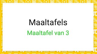 De maaltafel van 3  Oefeningen op de Maaltafel van 3  Rekenen voor het 2de leerjaar [upl. by Asiil]