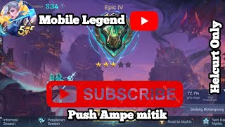 Mobile Legend Rank Only in Epic Helcurt menang apa kalah yak [upl. by Arayk500]