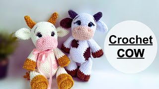 Crochet COW 🐮  Pattern Release Amigurumi [upl. by Ardnasella351]