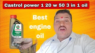 Castrol power 1 3 in 1 oil 20w50 engine oil best engine oil 🛢️ bajaj automobile 🛺india Bs4 [upl. by Ahsielat]