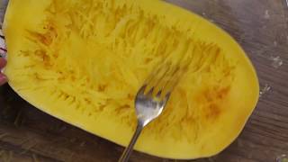 Carbfree Spaghetti Squash Recipe  Great Pasta Alternative [upl. by Aitas]