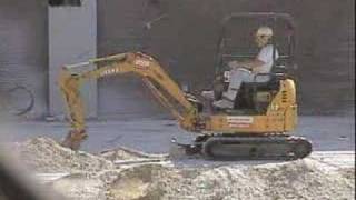 Digging Trench with Mini DiggerLoader [upl. by Eittod]