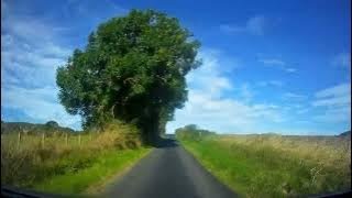 Autumn Road Trip Drive With Bagpipes Music On History Visit To Collairnie North Fife Scotland [upl. by Brainard]