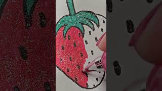 Pintando con Glitter una Frutilla Fresa 🍓 [upl. by Ellezig]