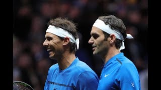 2017 Laver Cup Doubles R NadalRFederer vs SQuerreyJSock  FULL MATCH [upl. by Marchelle]