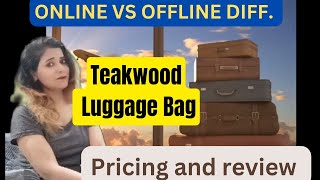 Teakwood Leather Trolley bag Review  pricing  offline and online price difference [upl. by Malet]