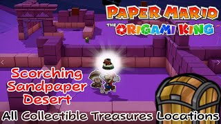 All Scorching Sandpaper Desert Collective Treasures Locations in Paper Mario The Origami King [upl. by Hsatan]