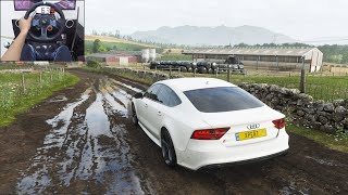 Audi RS7 Sportback  Forza Horizon 4  Logitech g29 gameplay [upl. by Novahs]