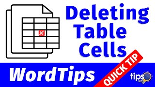 Deleting Table Cells [upl. by Butler]