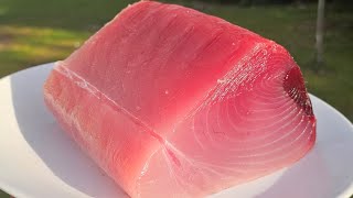 How to cut a 40pound Hawaiian AlbacoreTombo Tuna ASMR [upl. by Rorrys]