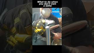 When You Dont Own a Lathe shorts boatprojects boatbuilder plywoodboat grinding [upl. by Macmullin]