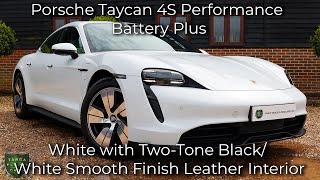 Porsche Taycan 4S Performance Battery Plus registered September 2020 70 finished in White [upl. by Most]