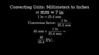 Convert 40 Millimeters to Inches [upl. by Haidabej]