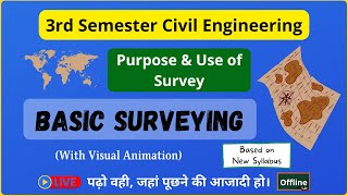 Basic Surveying  Purpose amp Use of Survey   Lecture 1  3rd Sem  Civil Engineering [upl. by Seem]