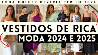 🔴VESTIDOS DE RICA VERÃO 2025  ELEGANTES COM VESTIDOS NA MODA 2024 E 2025 INVERNO 2024 E VERÃO 2025 [upl. by Mutz]