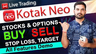 Kotak Neo Trading Demo  Kotak Neo Me Option Trading Kaise Kare  Kotak Neo Intraday Trading Live [upl. by Ajani549]