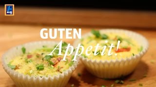 Herzhafte Muffins mit Rührei  Rezept der ALDI inspiriert [upl. by Ahsias]