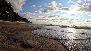 Rough WAVES  Lake Michigan Beach   GREAT  LAKES [upl. by Tadeas]