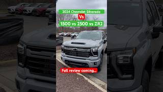 2024 Chevrolet Silverado 2500 Z71 vs 2024 Chevrolet 1500 ZR2 vs 2024 2500HD ZR2 slate gray lakeshore [upl. by Annehcu898]