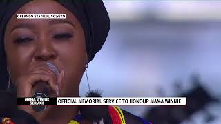 Brenda Mtambo performs Thina Sizwe at Winnie Mandela Memorial [upl. by Suiram]