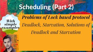 DB73 problems of Lock based protocol Deadlock Starvation Solutions of Deadlock and Starvation [upl. by Swarts]