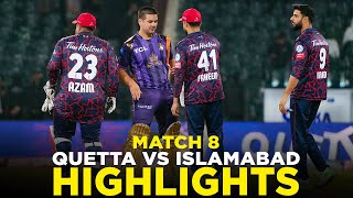 Full Highlights  Quetta Gladiators v Islamabad United  Match 8  HBL PSL 9  M2A1A [upl. by Podvin395]