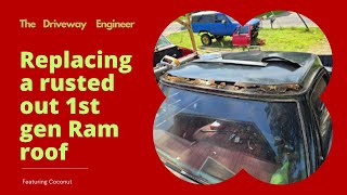 Replacing a rusty first gen Ram roof D100 D150 440 swap truck [upl. by Aylatan]