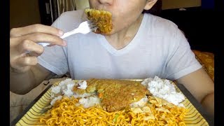 ASMR Eating Sound  Lets Eat Noodle Martabak Martabak Mie  Indomie Goreng [upl. by Leiba275]