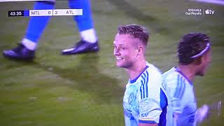 Stian Gregersen of Atlanta United scores vs CF Montreal Impact Eastern Conference Wild Card Game [upl. by Mathi]