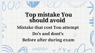 cma exam mistake u should avoid must watch before cma exams cmainter cma [upl. by Claribel]