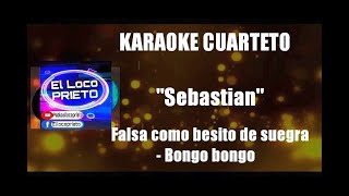 KARAOKE Sebastián  Falsa como besito de suegra  Bongo bongo [upl. by Nylhtak]