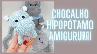 Chocalho hipopótamo amigurumi  Receita Grátis [upl. by Jestude112]