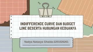 Indifference Curve dan Budget Line beserta hubungan keduanya [upl. by Tobye]