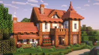 Minecraft Survival Starter House Tutorial [upl. by Abshier]