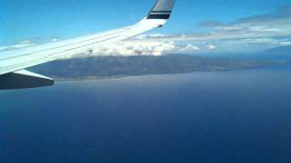 Maui descent into Kahului airport  Maui Hawaii [upl. by Adiesirb]