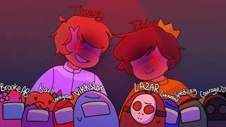 Tommy amp Tubbo CRUSH AMONG US w LazarBeam Vikkstar amp more [upl. by Ahteral]