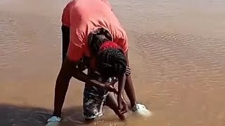 FINALLYTHE RURAL VILLAGE HAS WATER BATHING IN RIVER [upl. by Maier]